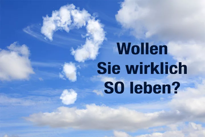 Fragezeichen aus Wolken